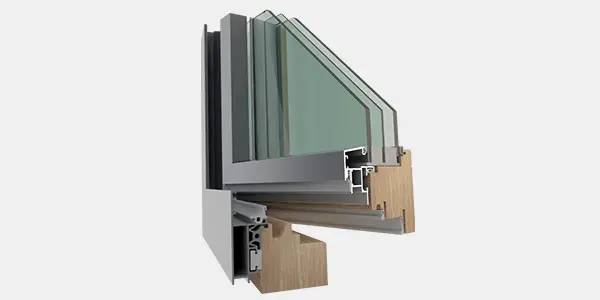 Ventanas mixtas de aluminio y madera